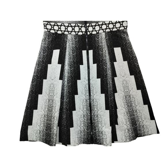 Alberto Makali Women's Black white Sleeveless Textured Fit & Flare Dress Size 10 - Picture 4 of 12